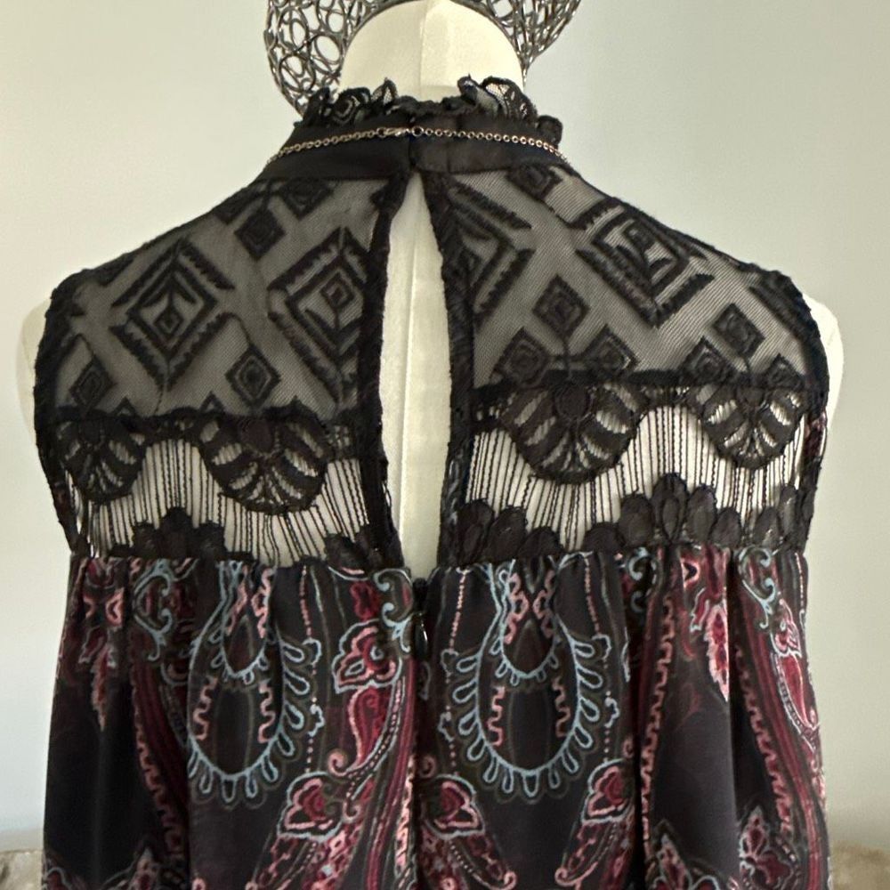 Womens Boho Short Formal Romper Paisley Lace Cocktail Size M by BCBG Generation - Picture 12 of 16